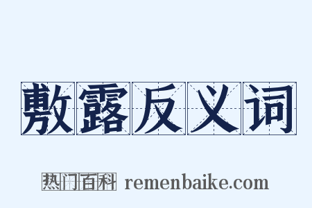 敷露反义词是什么意思的图片